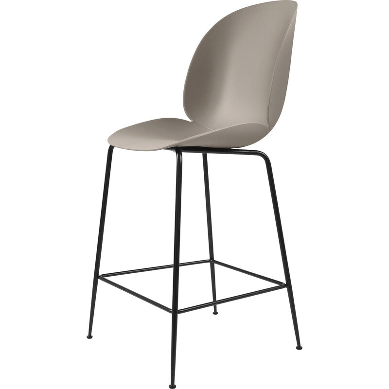 GUBI Beetle Barhocker Hocker 65 Schwarz Beige Küchenstuhl - 5710902877192