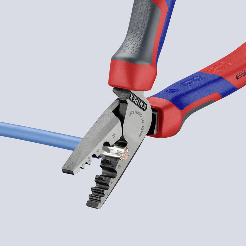 Knipex Crimpzange 97 72 180 für Aderendhülsen 0,25-16 mm² 180 mm - 4003773060185