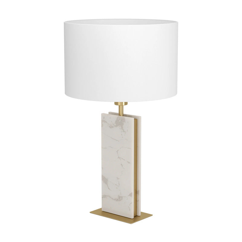 Stars Of Light Tischlampe Leuchte Eglo BELESAR LED Lampe Stein Textil weiß 67cm - 9008606306008