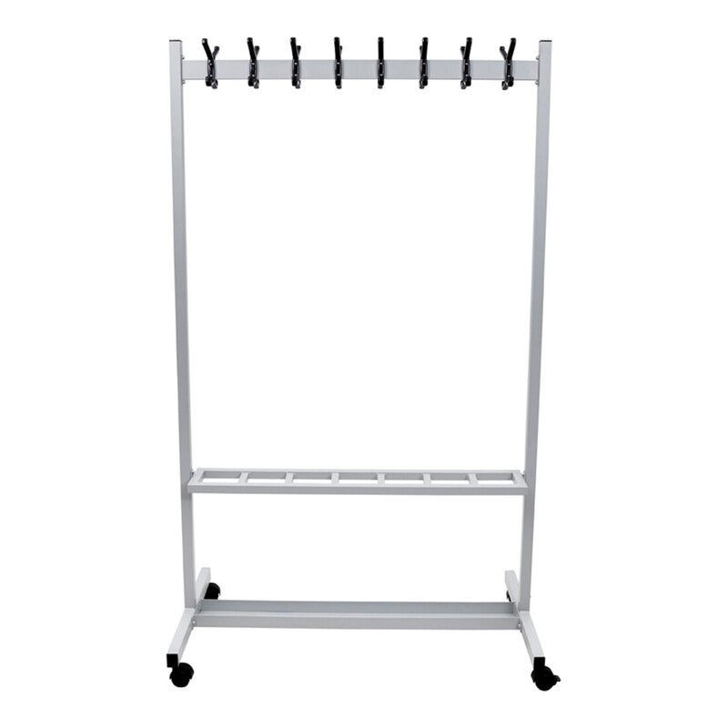 STIER Reihengarderobenständer 1000x559x1695mm mit 16 Haken und Rollen - 4251709623410