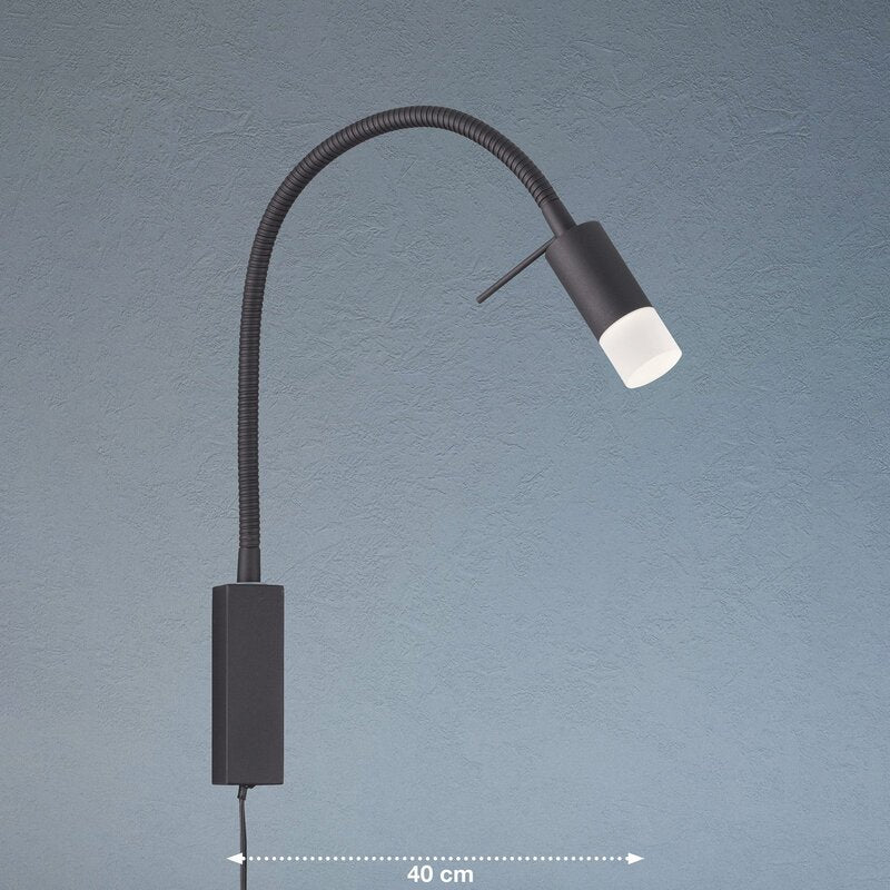 FISCHER & HONSEL LED-Wandlampe Seng, flexibler Arm, mit Diffusor - 4003694304283