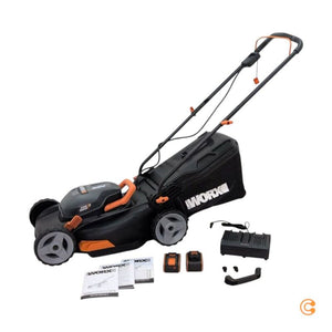 B-Ware Worx Rasenmäher WG743E Akku Mäher 40cm mit IntelliCut Technologie und Mulcher