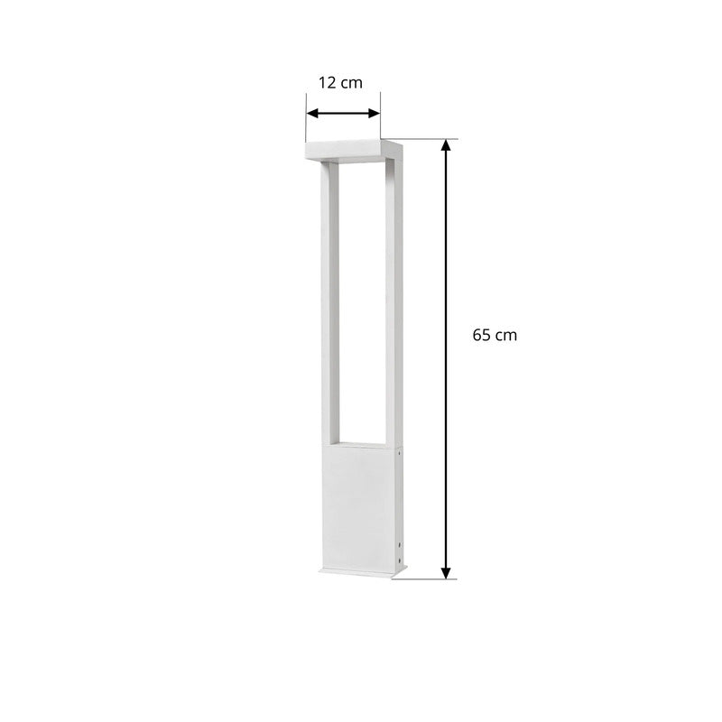 Lindby Wegeleuchte Gartenleuchte Lonete LED Pollerleuchte weiß IP65 Höhe 65cm - 4255830910296