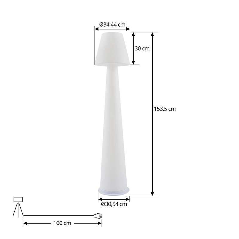 Lucande LED-Akku-Terrassenleuchte Gauri 153 cm IP44 dimmbar warmweiß 7 W - 4251911788150