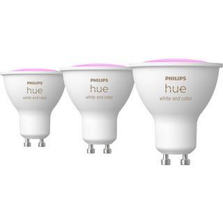 Philips Hue GU10 Smart Spot LED Leuchte dimmbar 4,2W 3er Set mehrfarbig weiß - 8720169229877