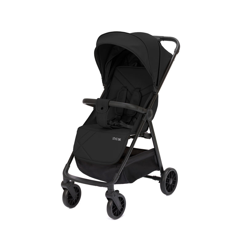 Little one Buggy MILO Schwarz Kinderwagen Sportwagen 4-Räder 5-Punkt-Gurt 8,2kg - 9120140820946