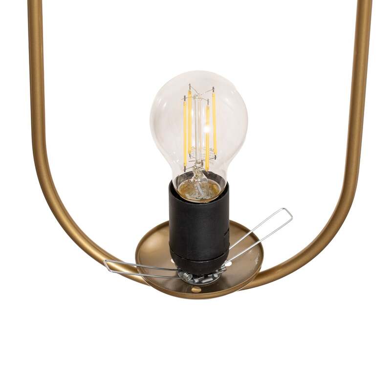 Hängeleuchte Mudoni gold/weiß E27 dimmbar Designer Lampe Pendelleuchte 53cm - 8684283471829