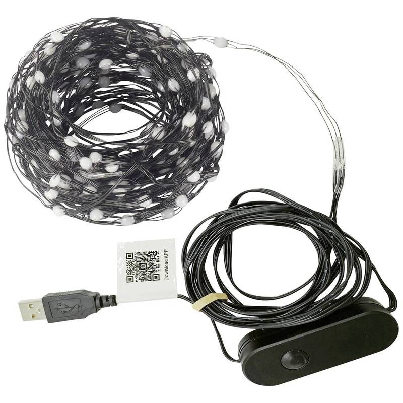 Sygonix SY-5167250 USB-Lichterkette Weihnachtsbeleuchtung Lichterkette 2 STÜCK - 4064161219257