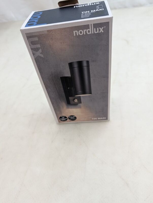 Nordlux Außenwandleuchte Tin Maxi GU10 Schwarz mit Bewegungsmelder IP54 220mm - 5701581329287