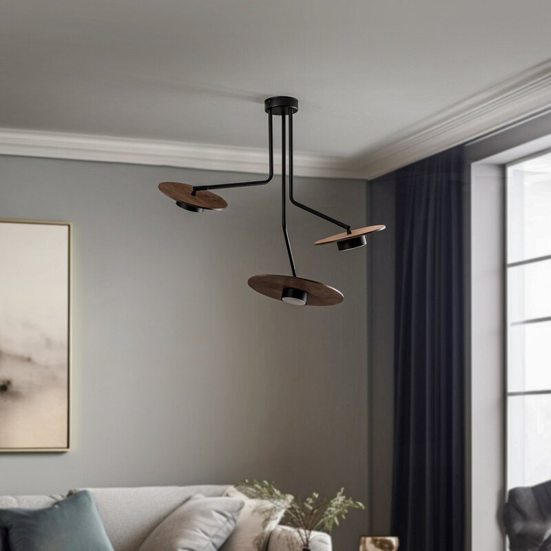 Nowodvorski Lighting Deckenleuchte Disk mit Holzelementen GX53 SIEHE TEXT - 5903139764490