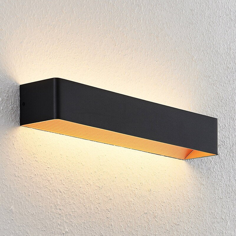 Arcchio Wandleuchte Wandlampe LED schwarz Aluminium Eisen warmweiß gold 53 cm - 4251096592221