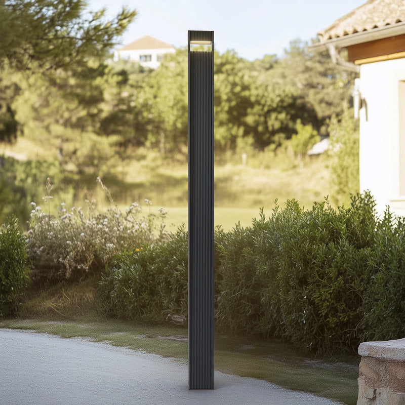 Lucande LED-Außenleuchte Tavion Gartenlampe 230cm Lampe anthrazit Aluminium IP65 - 4251911785289