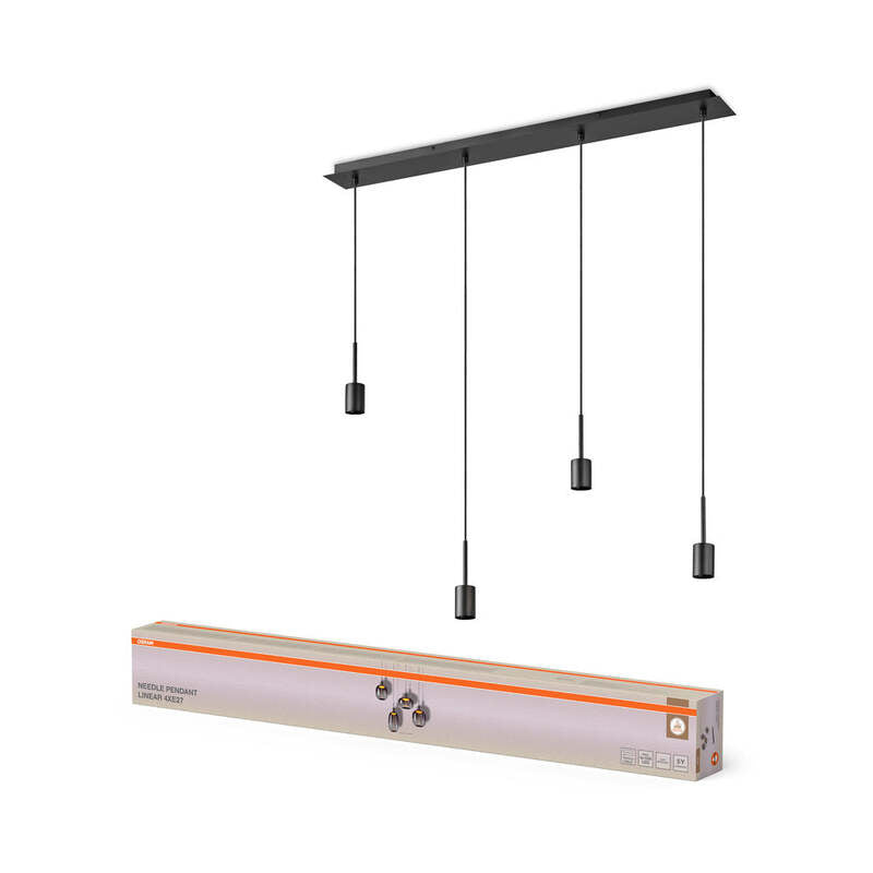 OSRAM Pendelleuchte Hängeleuchte Needle Linear E27 LED Innenraum dunkelgrau - 4058075848528