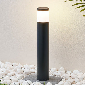 B-Ware Lindby LED-Wegeleuchte Wegelampe Lampe Leuchte Garten Nitalia rund dunkelgrau