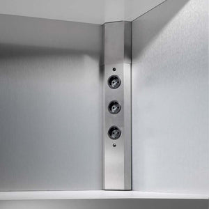 B-Ware Evotec Eck-Steckdosenleiste Power 3er Edelstahl 59 cm IP20 230 V