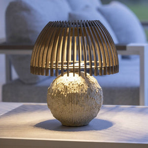 B-Ware Les Jardins LED Table Lamp Alba, Grey/beige, Height 41 Cm