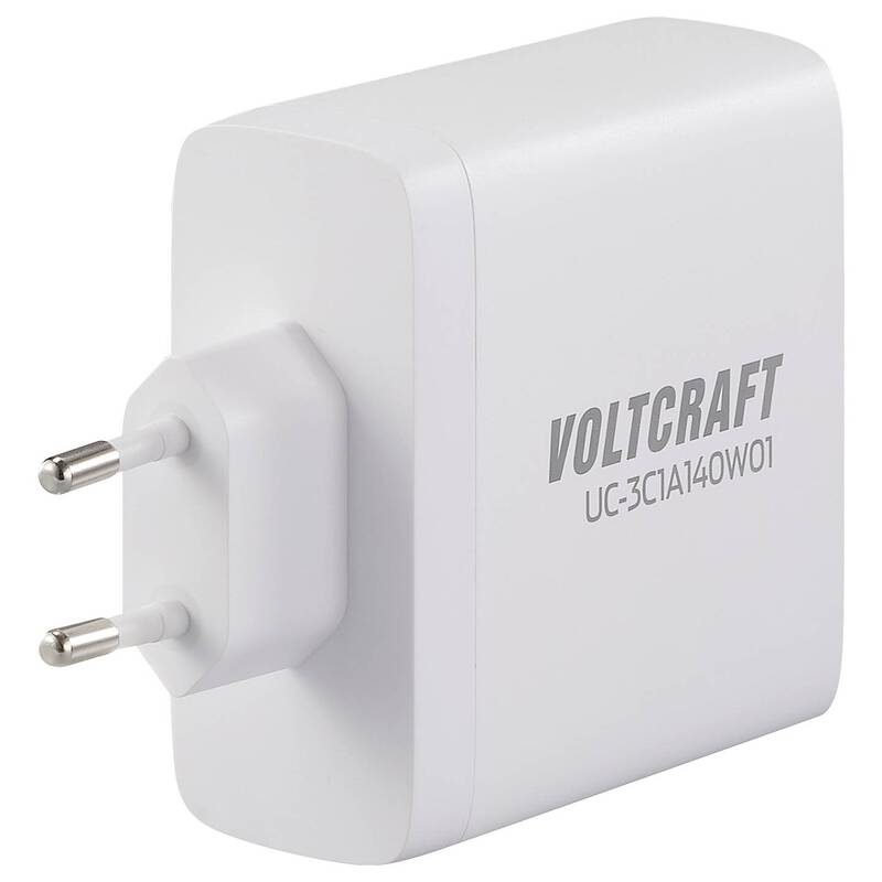 VOLTCRAFT UC-3C1A140W01 USB-Ladegerät 140W 4 Ausgänge GaN für iPad iPhone Tablet - 4064161332932
