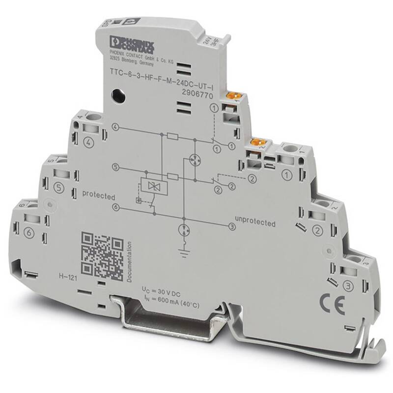 Phoenix Contact Überspannungsschutz Ableiter TTC-6-3-HF-F-M-24DC-UT-I 1 Stück - 4055626135199