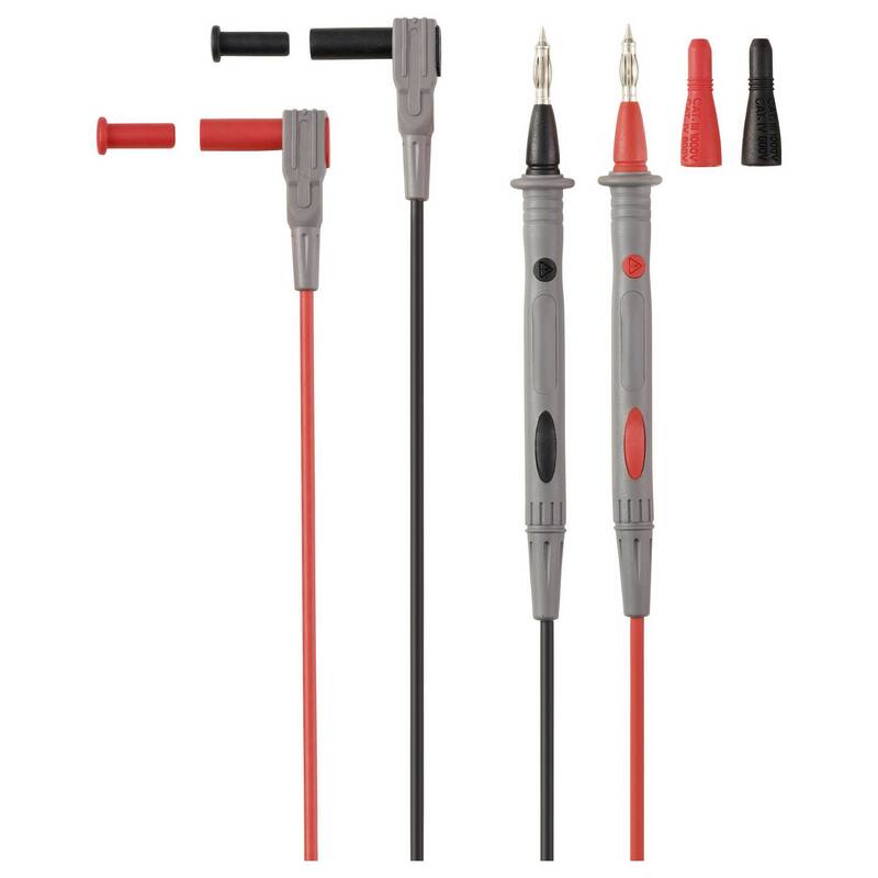Voltcraft Sicherheits Messleitungs Set MS-4 1.2 m CAT IV 600 V Schwarz Leitung - 4016138688092