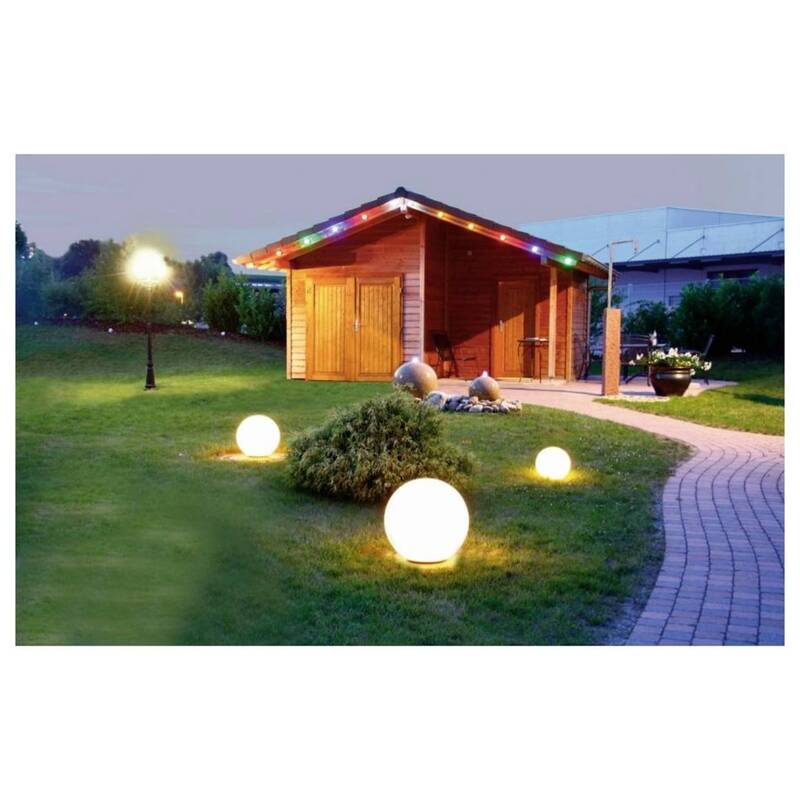Heitronic LED-Leuchtkugel Gartenleuchte BOULE 3er Set neutralweiß Kunststoff - 4002940354225