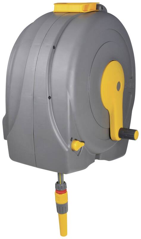 Hozelock Gartenschlauchaufroller Fast Reel 40 m 1/2 Zoll Grau Gelb Kunststoff - 5010646034135