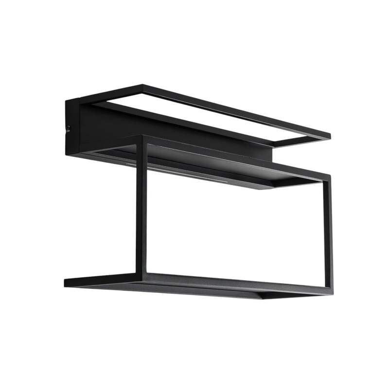 Luminex Wandleuchte Shelf LED Wandlampe Designer Leuchte schwarz 60cm lang - 5907812622954