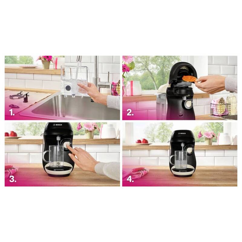 Bosch Kapselmaschine Kaffeemaschine Tassimo HAPPY TAS107E beige schwarz 0,7l - 4242005463817
