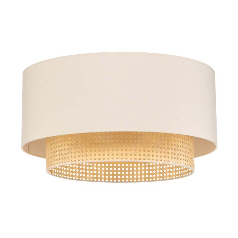 Duolla Deckenleuchte Hängelampe Boho Rattanlampe creme weiß 60 cm Baumwolle - 5903689189736