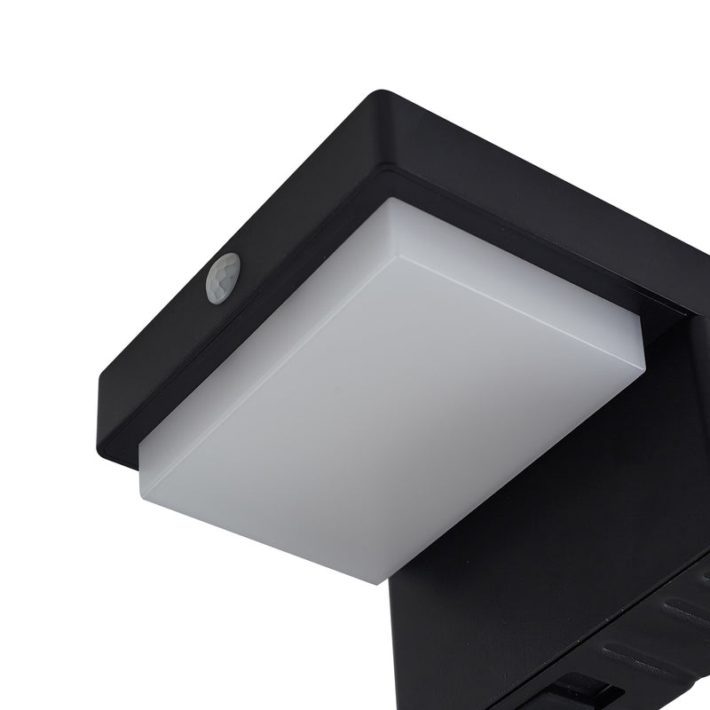 Lindby LED-Solarwandleuchte Eleazar schwarz Gartenlampe Wandleuchte mit Sensor - 4251911786668
