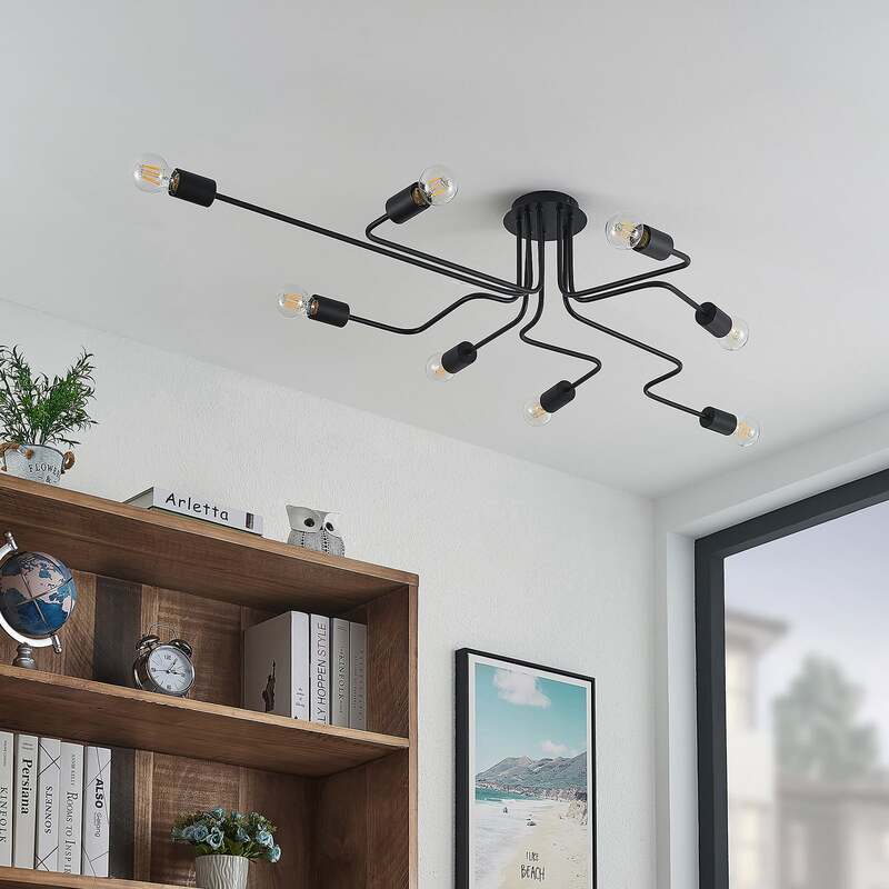 Lindby Elimar Deckenlampe achtflammig Deckenleuchte Lampe Leuchte IP20 E27 60W - 4251911710328