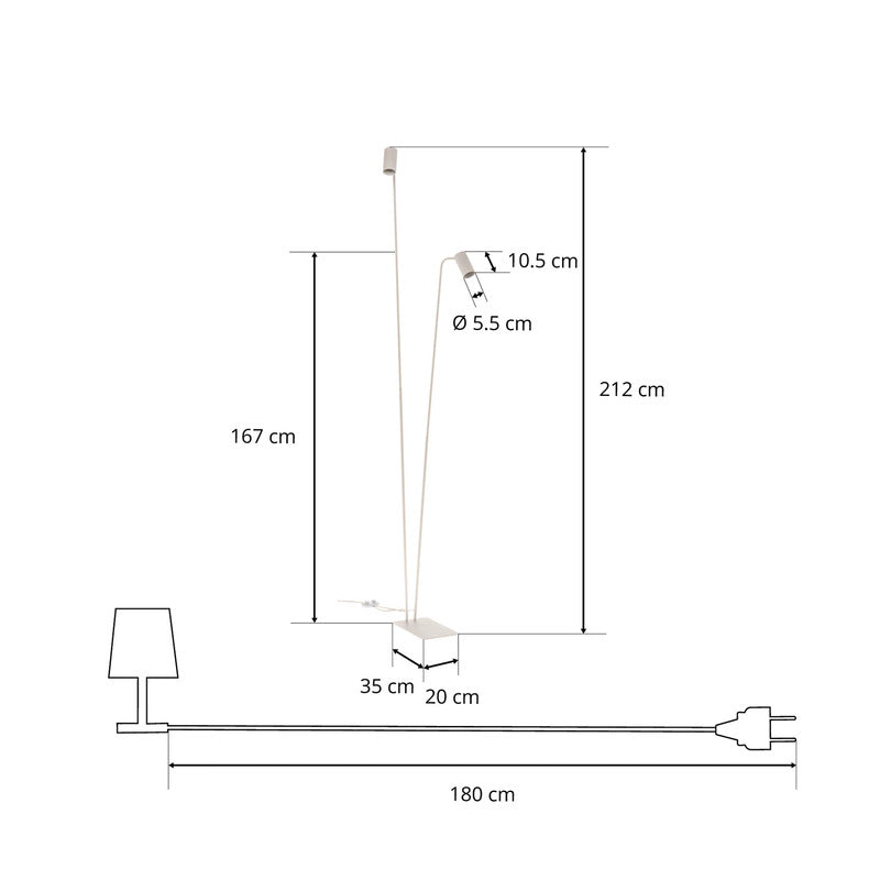 Nowodvorski Lighting Stehleuchte Mono II Standleuchte Stehlampe 2-flg. weiß GU10 - 5902553228960