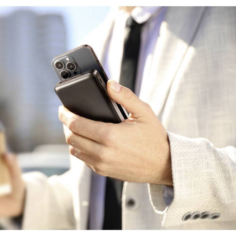 Voltcraft Wireless Powerbank 20000 mAh Qi Ladegerät Akku Schwarz mit - 4064161293394
