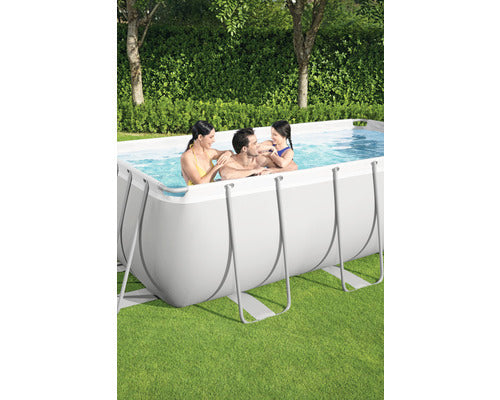 Bestway Aufstellpool Framepool Gartenpool 404x201x100cm grau inkl Filter Leiter - 4306517435240