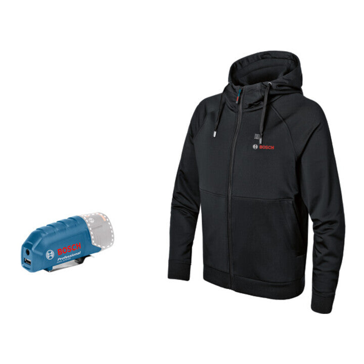 Bosch Hoodie Jacke Beheizbare Kleidung GHH 12+18V XA Akkuadapter SIEHE TEXT/FOTO - 4059952580890