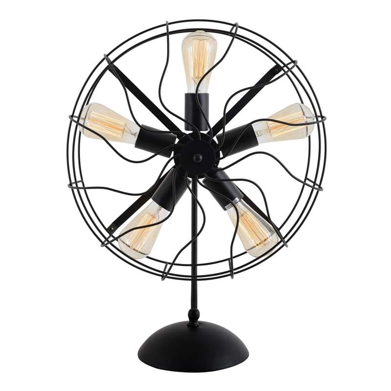 Näve Tischleuchte Lampe Metall ALEX Schwarz Beleuchtung Wohnzimmer Leuchte - 4003222845356