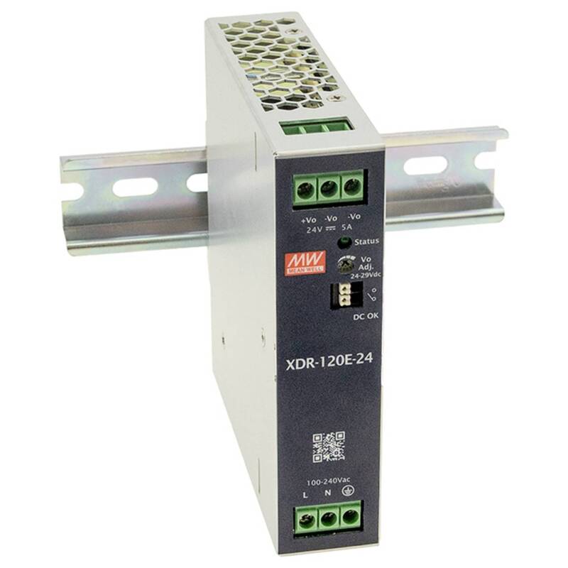 Mean Well Hutschienen-Netzteil XDR-120E-24 24V 5A 120W Stromversorgung 1 Stück - 4021087106641