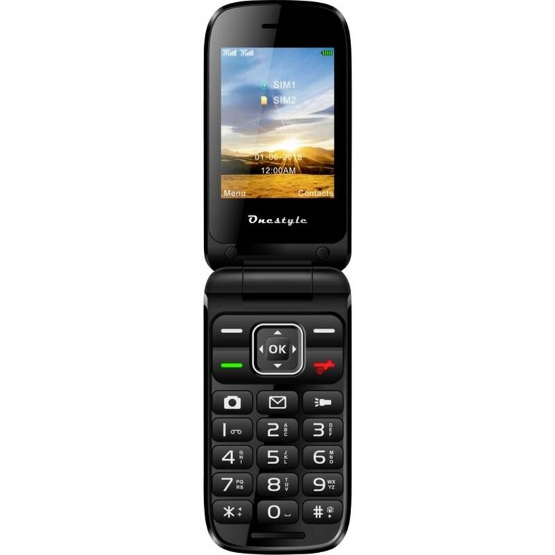 Onestyle Klapphandy Mobiltelefon Platin Handy LTE Schwarz Dual SIM 2,8 Zoll 4G - 6975020870763