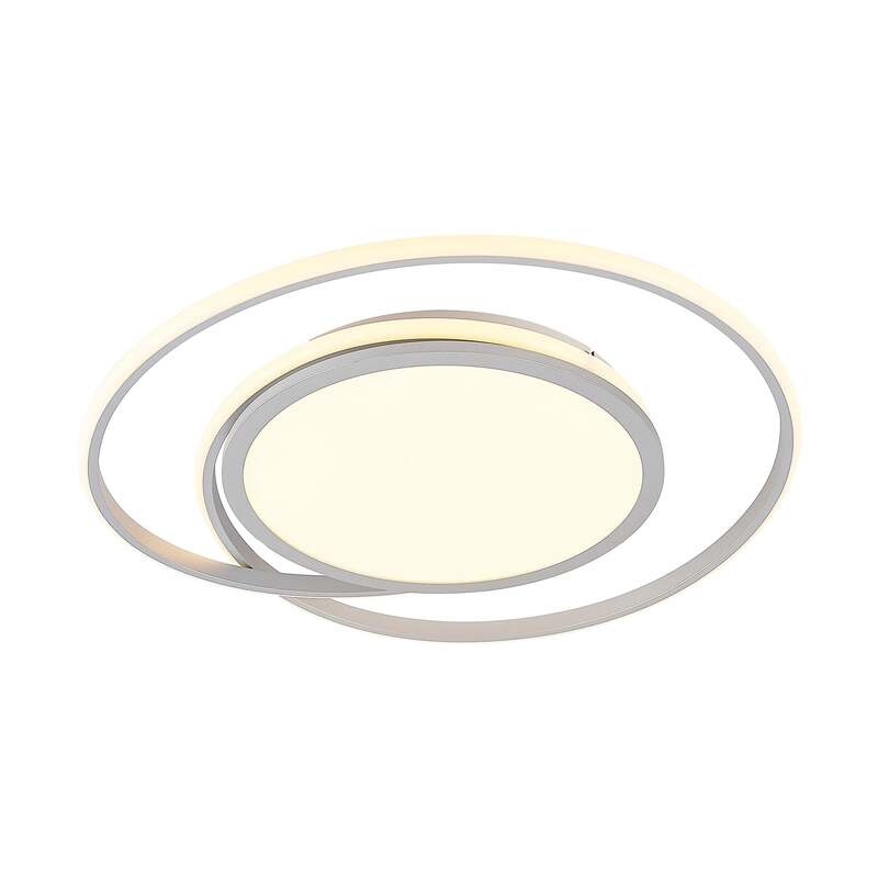 Lucande Deckenlampe Deckenleuchte Noud LED Lampe dimmbar silber Ø40cm - 4251096597660