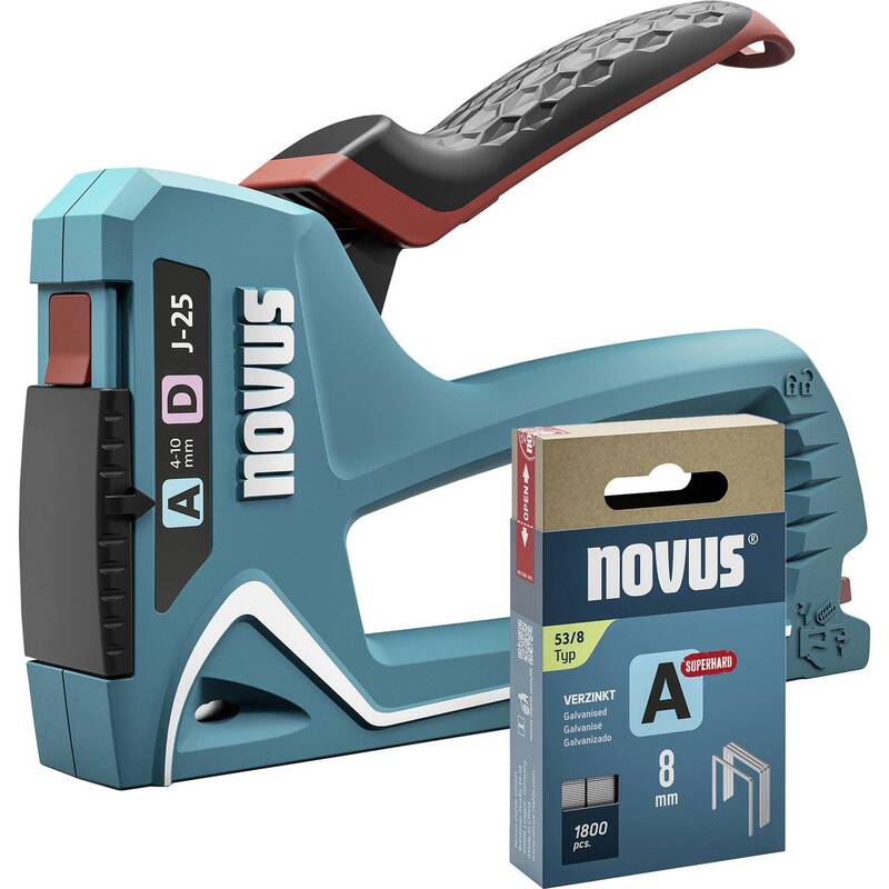 Novus Handtacker J-25 Typ 53 53F 37 11 Klammernlänge 4-10 mm 1800 Klammern - 4009729082218