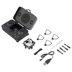 B-Ware Reely Quadrocopter Drohne Mini Drone Kameraflug Suitcase Silber Schwarz Kamera