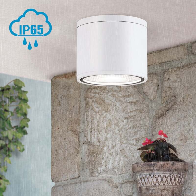 Orion Deckenstrahler Außenleuchte Sputnik LED Strahler IP65 weiß Ø14,5cm 1030lm - 9003090266784
