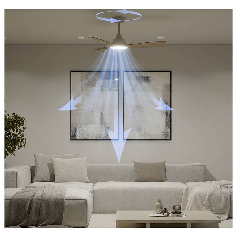 Philips LED Deckenventilator Olas 30W dimmbar mit Fernbedienung braun 190m³/min - 8721103095985