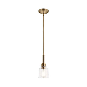 B-Ware Kichler Pendelleuchte Hängeleuchte Aivian messing Stahl Glas transparent E27 LED