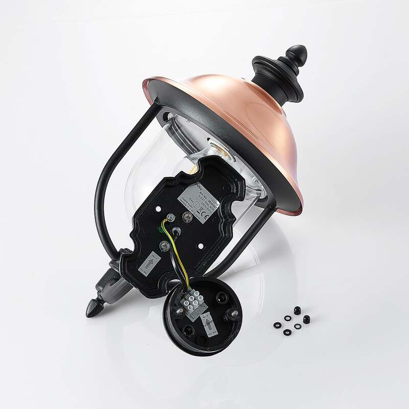 Lindby Außenwandleuchte Clint LED Gartenlampe Wandleuchte seewasserfest kupfer - 4251096573510