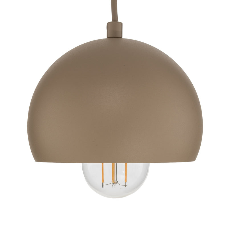 Hängeleuchte Sool LED Pendelleuchte dimmbar beige matt Stahl Ø15cm 1-flammig - 5907565912142