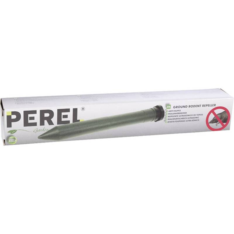 Perel Wühlmausvertreiber Ultraschall 1000m² Vibration Tiervertreiber grün 1 St. - 5411257016693