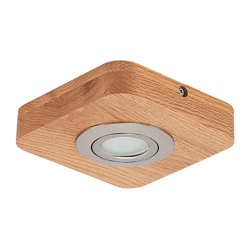 Lindby Deckenleuchte Mikari LED Lampe Downlight Holz schwenkbar warmweiß 14cm - 4251911707939