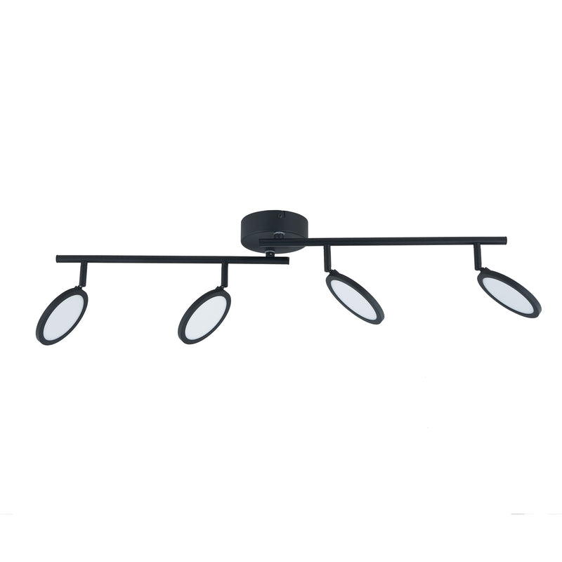 Lindby LED-Spot Manel dimmbar Eisen schwarz 82cm Leuchte Strahler Lampe 4-flg - 4251911766387