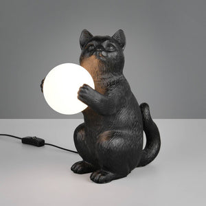 B-Ware Reality Leuchten Tischleuchte GATIO schwarz LED Lampe Leuchte 30x30x16cm