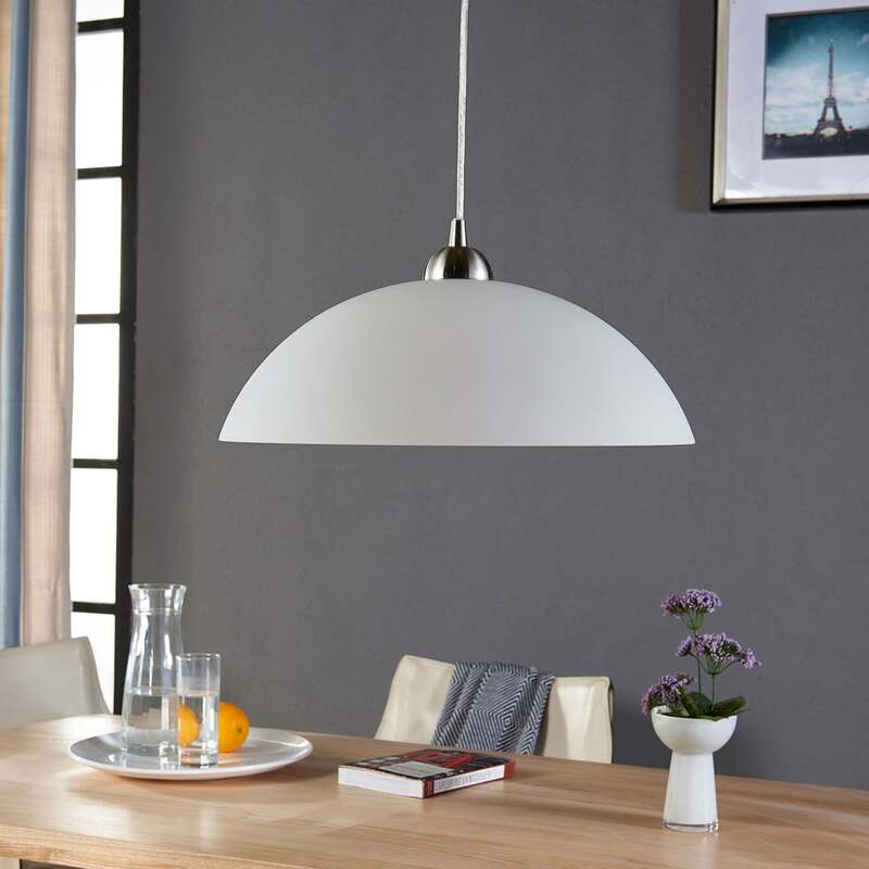 Hängeleuchte Hängeleuchte Deckenleuchte Lindby Valeria Glas Lampe E27 weiß - 4251096524642